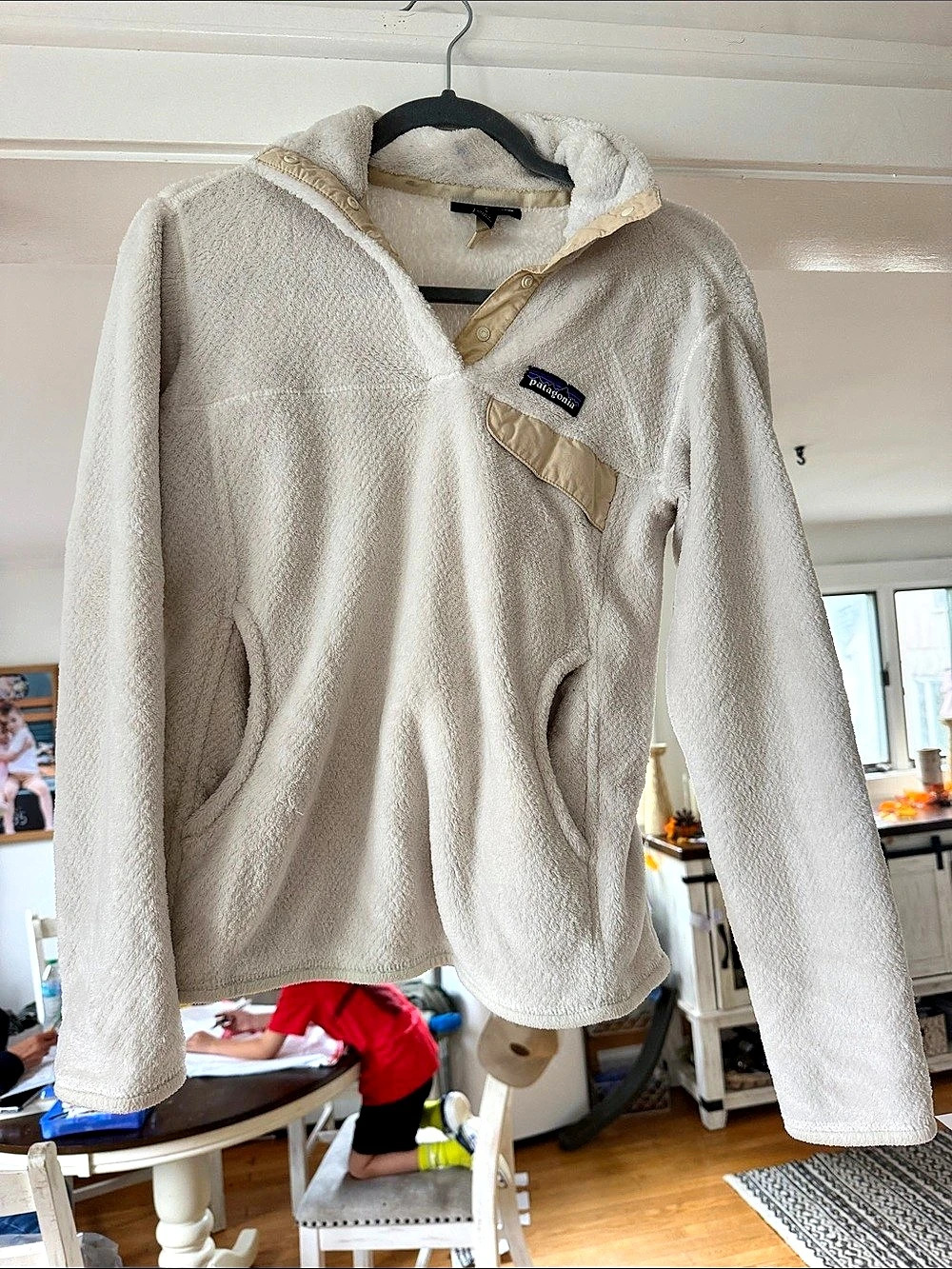 Patagonia Women'Small Re-Tool Snap-T Pullover Fleece White Small